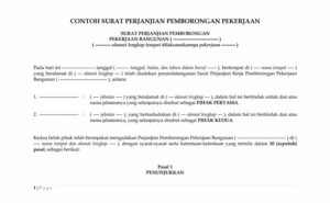Contoh Surat Perjanjian Kerjasama dalam Bidang Properti