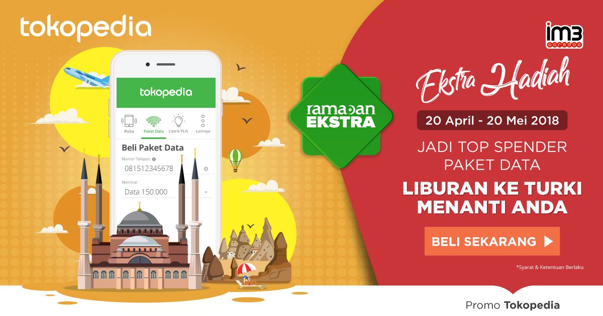 Bisa Liburan ke Turki dengan Promo Indosat! - Tokopedia Promo