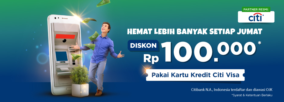 Promo Citibank - Dapatkan Diskon hingga Rp100.000 | Tokopedia
