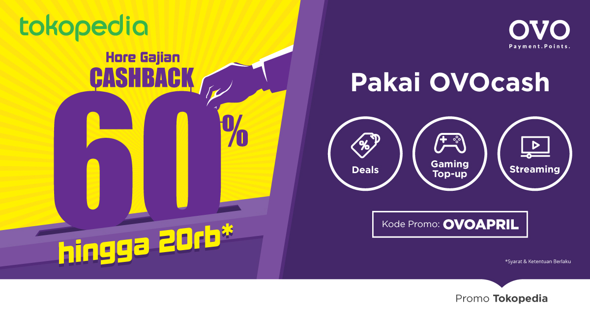 Promo OVO Cash untuk Beli Deals dan Berbagai Voucher di