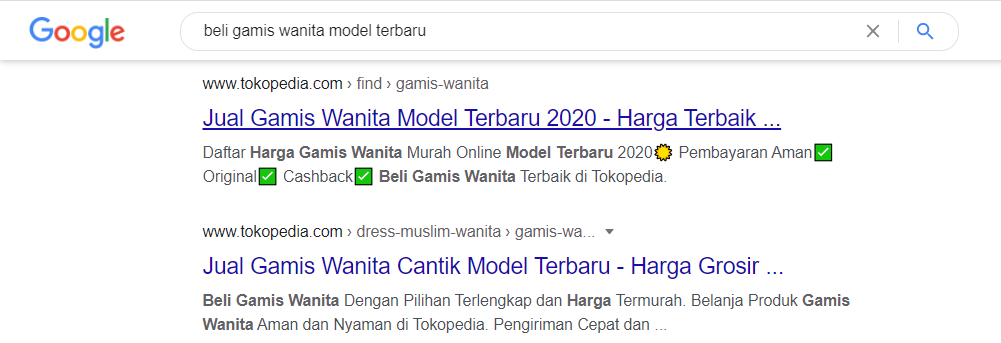 tokopedia serp