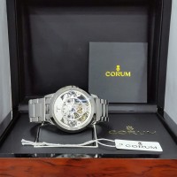 JAM TANGAN CORUM AUTOMATIC SILVER FREE BOX ORIGINAL