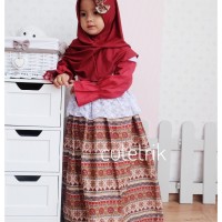 Gamis anak batik/ baju muslim chibby batik cutetrik