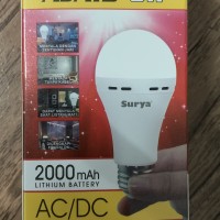 Lampu AC/DC LED Surya Ajaib 8 Watt (Lithium 2000mAh)