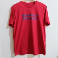 ORIGINAL Giordano Kaos/T-shirt Cowok/Pria “Simplicity Red”
