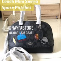 Tas Coach Mini Sierra Siera Space Patches Authentic Ori Asli Black