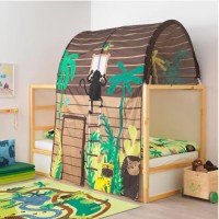 IKEA KURA Tenda Penutup Tempat Tidur Cokelat