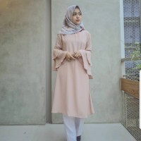 Terusan Wanita Muslimah Baju Panjang Lengan Terompet | Rein Midi Dress