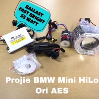 Paket Projector projie HID Mini BMW ballast 55W FastBright Ori AES pcs