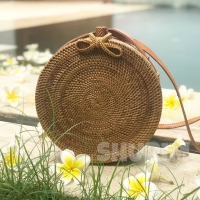 Jual Bohemian Bag 20cm brown/tas selempang/ate/rotan/etnik/unik/bali Murah