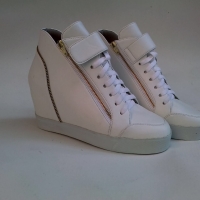 Jual Sepatu wanita sneaker hidden wedges hak tinggi boots putih kets zumba Murah