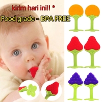 Baby Teether Gigitan Bayi berbentuk Buah Mainan Gigi Silicone Silikon
