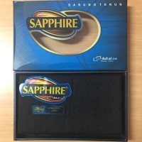 PROMO GANTENG Sarung Sapphire Tenun Warna Hitam Polos dan Tumpal
