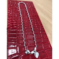 Gelang kaki rantai Pitton emas putih