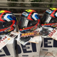 Helm Fullface Shoei X-14 Brink Red TC-10 size M L XL ori Japan+antifog