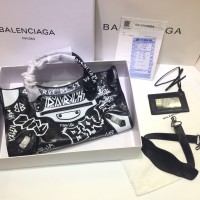 Tas Balenciaga city graffiti super mirror quality KULIT ASLI sz 38