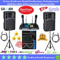 PAKET SOUND SYSTEM BARETONE 15 INCH DAN MIC K-SM2000 MIXER YAMAHA
