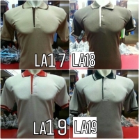 Kaos lakos polo shirt wangki berkerah hem lengan pendek laki wanita