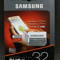 Memory Card SAMSUNG MicroSD 32GB Evo Plus 95MBs Class 10 FHD
