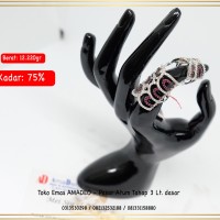 Perhiasan Cincin Fashion Emas Putih Asli kadar 750 surabaya