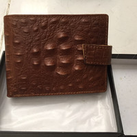 dompet pria kulit piroyce motif buaya brown