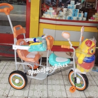 Sepeda Anak Roda Tiga Family Ubur2 Boncengan Orange