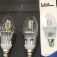 Promo! Lampu bohlam led candle api jantung chandelier murah e14 4 watt