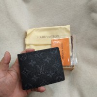 DOMPET PRIA LOUIS VUITTON MONOCROME BLACK ORIGINAL QUALITY