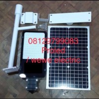 Lampu jalan led solar sel 50w 50 w pju led panel surya all in one