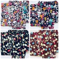 Baju tidur/piyama dewasa/celana panjang lengan pendek bunga/panda 305
