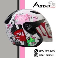 Helm Half Face KYT DJ MARU 05 Retro Pink