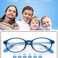 FRAME KACAMATA Anak lentur paket Lensa MINUS Baca ANTI RADIASI