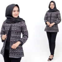 BLOUSE BATIK / ATASAN WANITA / BLUS KANTOR MOTIF SEMUT