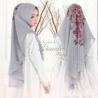 VR Fashion Muslim Jilbab Khimar 2 Layer DIANDRA Printing
