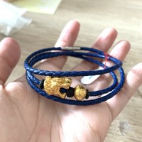 Gelang Pandora Charm Kepala Macan. Emas Hongkong 999 Kadar 24karat