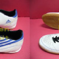 Sepatu Futsal Adidas F50 White Blue