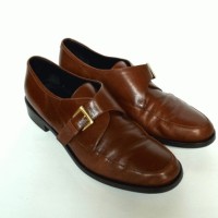 AUTHENTIC Vintage ETIENNE AIGNER Brown Leather Buckle MEN Pria Cowo Sepatu Pantofel
