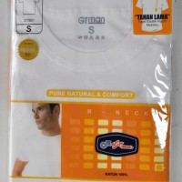 Jual Kaos Oblong GTMan Warna Putih Round-neck Murah