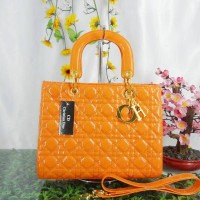LIGHT ORANGE KOTAK -TAS LADY DIOR GRANVILLE DIOR-B257