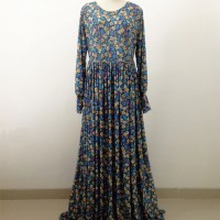 Gamis Syar'i - Spandek / Jersey Korea - Motif Bunga 002