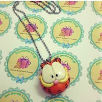 aksesoris kalung clay garfield lucu unik