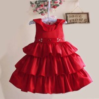 BAJU ANAK - ZOE MERAH 3 LAYER DRESS
