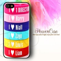 One Direction Gelang,casing,Iphone 5/5s rubber case,soft,bumper,band