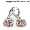 XP327 Putih Anting Hello Kitty Perhiasan Lapis Emas