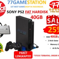 (PS2) Sony Playstation 2 FAT HARDISK 40GB FULL GAMES + PAKET LENGKAP