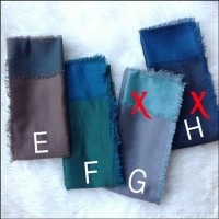 Hijab Square/Kerudung Segi Empat Linen two tones/Kerudung dua warna bolak balik Varian Hijau tosca & Biru Dongker