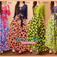 gamis bahan spandek korea, baju muslim, kode 975NDE