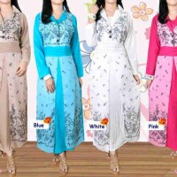 Dress maxy stelan terusan little flower maxi - supplier baju dan mainan murah ecer grosir partai kemeja kaos gamis