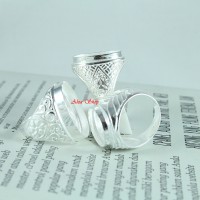 Emban/Ikat Cincin Alloy Putih/Silver Polos.