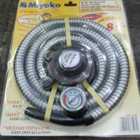 GAS REGULATOR DAN SELANG METAL 1,8 M MERK MIYAKO RMS-106M